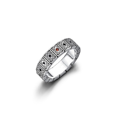 Brass with Rhinestone Finger Rings for Men FS-WG9B66A-01-1