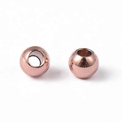 Round Ion Plating(IP) 304 Stainless Steel Beads STAS-O091-A-03RG-1