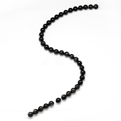 Grade AA Natural Obsidian Round Beads Strands G-L275-03-14mm-1