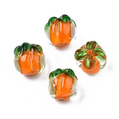 20Pcs Autumn Theme Handmade Lampwork Beads LAMP-FP0001-09-1