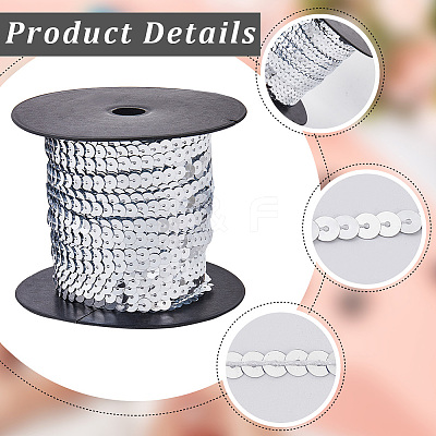 2Rolls Plastic Paillette Beads FIND-CY0001-13D-1
