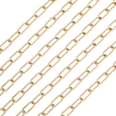 Ion Plating(IP) 304 Stainless Steel Paperclip Chains YS-TAC0003-02G-1
