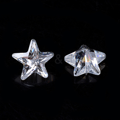 Cubic Zirconia Pointed Back Cabochons ZIRC-S059-8x8mm-001-1