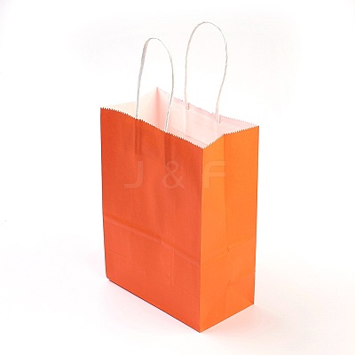 Pure Color Kraft Paper Bags LS-AJEW-G020-D-08-1
