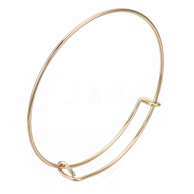 Adjustable Iron Expandable Bangle Making X-BJEW-R038-KC-1