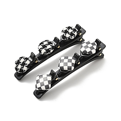 Fashion Double Layer Cloth Alligator Hair Clips Sets PHAR-P005-26-1