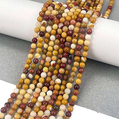 Natural Mookaite Beads Strands G-M438-A05-01-1
