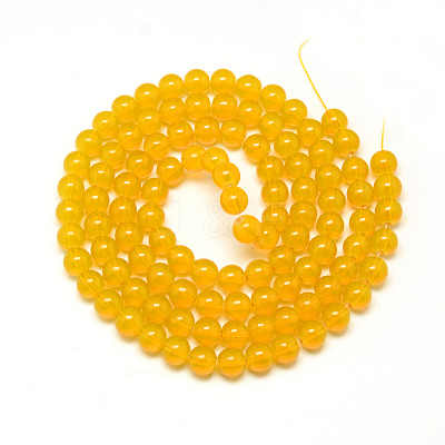 Baking Paint Glass Beads Strands X-DGLA-Q023-8mm-DB29-1