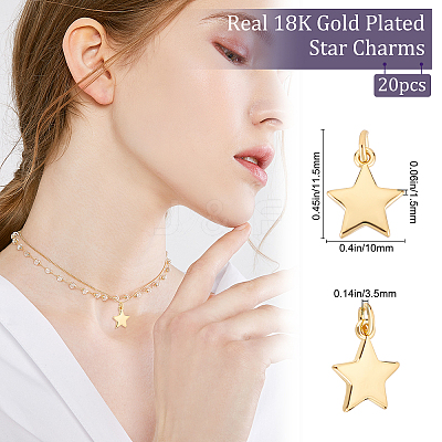 20Pcs Brass Pendants KK-BBC0004-22-1