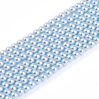 Baking Paint Pearlized Glass Pearl Bead Strands HY-N002-2mm-A05-1
