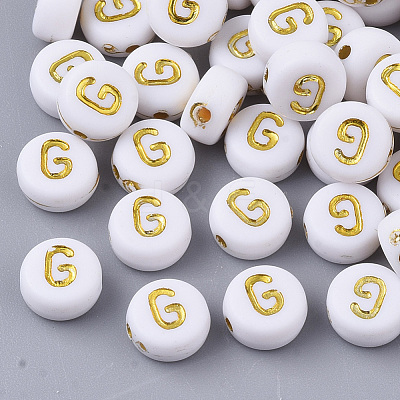 Plating Acrylic Beads X-PACR-R242-01G-1