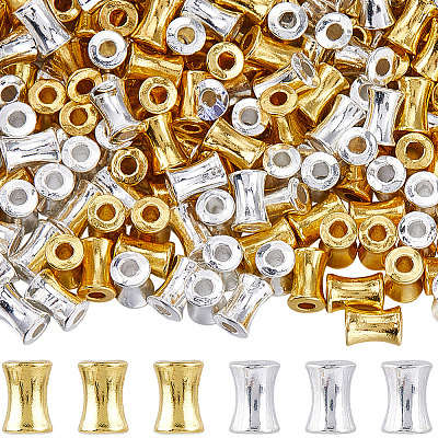 400Pcs 2 Colors Alloy Beads FIND-SP0002-39B-1