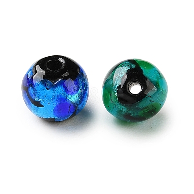 Handmade Silver Foil Glass Beads LAMP-F047-04A-1