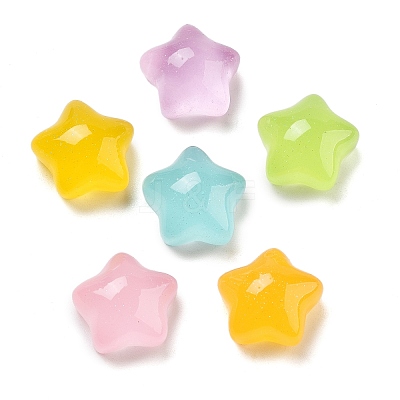Transparent Resin Decoden Cabochons RESI-B027-04-1