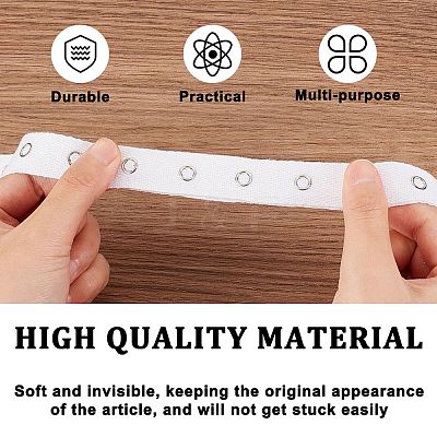 5 Yards Alloy Snap Button Tape Trim Polyester Ribbons DIY-OC0011-27A-1
