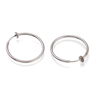 Non-Tarnish 304 Stainless Steel Retractable Earrings STAS-O135-01G-02-1