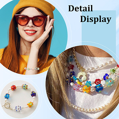 20Pcs 10 Colors Handmade Porcelain Beads PORC-PH0001-40-1