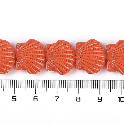 Synthetic Coral Dyed Carved Beads Strands CORA-K009-05B-02-1
