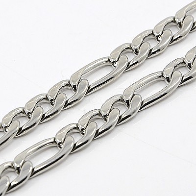 Tarnish Resistant Figaro Chain Necklace for Men NJEW-F027-03-7mm-1