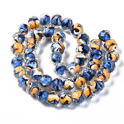 Handmade Lampwork Beads Strands LAMP-T007-14B-1