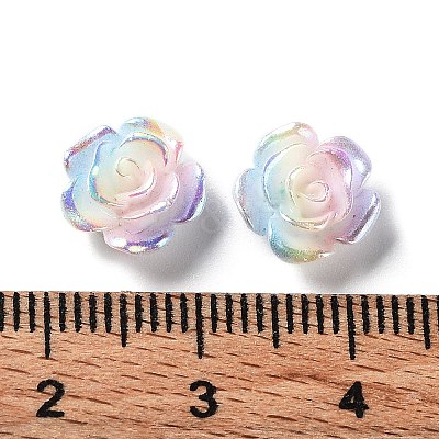Tricolor Opaque Resin Cabochons CRES-P029-C02-1