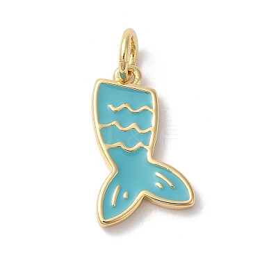 Rack Plating Brass Enamel Pendants KK-Z056-48G-01-1