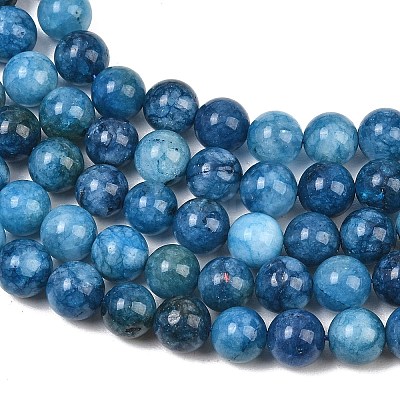 Natural Dyed White Jade Beads Strands GG-CBAEB22-B01-8mm-10-1