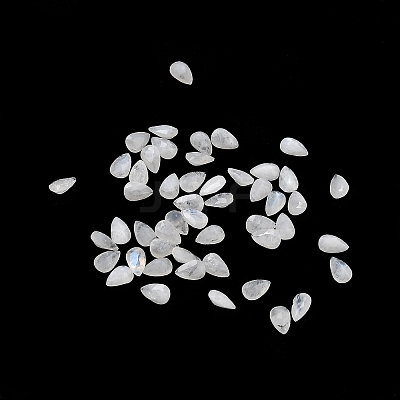 Faceted Natural White Moonstone Cabochons G-I295-05C-19-1