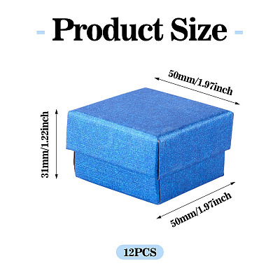 12Pcs Paper Packing Ring Boxes CON-TA0001-42C-1
