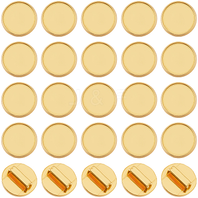 48Pcs Alloy Slide Charms Cabochon Settings FIND-SC0016-55B-G-1