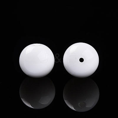 Opaque Solid Color Glass Beads GLAA-N007-10mm-A06-1