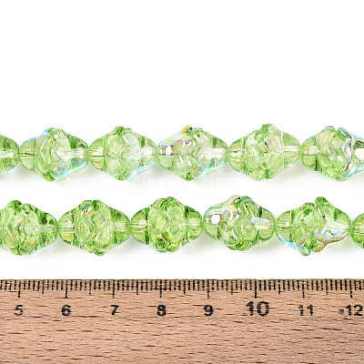 Electroplate Transparent Glass Beads Strands EGLA-N020-03C-1
