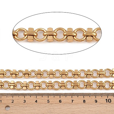 304 Stainless Steel Ring with Cube Link Chains CHS-A019-05G-1