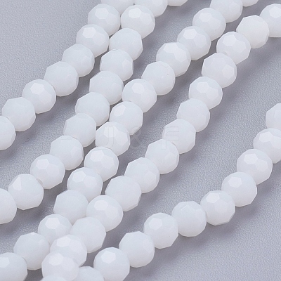 Faceted(32 Facets) Round Glass Beads Strands X-EGLA-J042-4mm-26-1