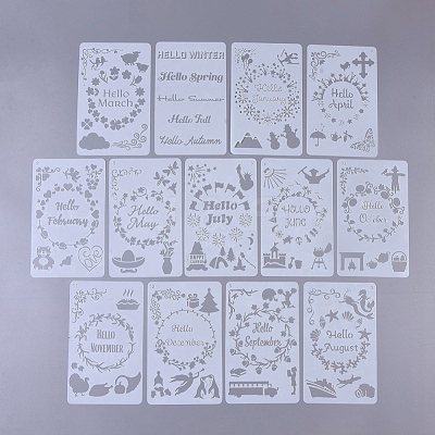 Plastic Drawing Stencil DIY-WH0157-42-1