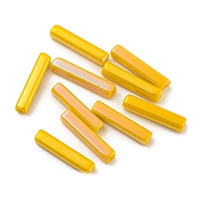 Electroplate Glass Beads GLAA-D024-01B-1