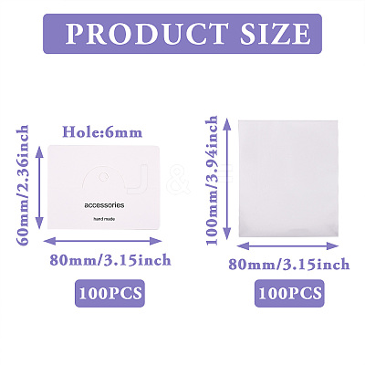 100Pcs Foldable Paper Hanging Header CDIS-TA0001-22-1