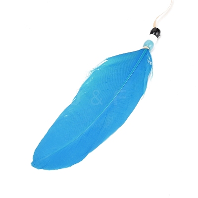 Iron Woven Web/Net with Feather Pendant Decorations AJEW-B016-07B-1