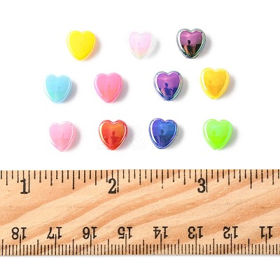 200Pcs 2 Colors ABS Plastic Beads KY-FS0001-42C-1