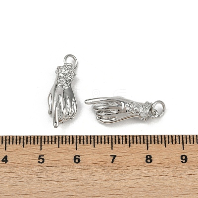 Brass Micro Pave Cubic Zirconia Pendants KK-C093-01D-P-1