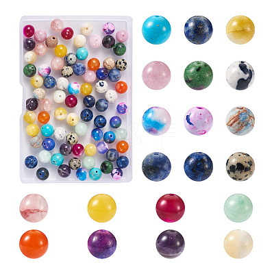 100Pcs 20 Style Natural Mixed Gemstone Beads G-KS0001-07-1