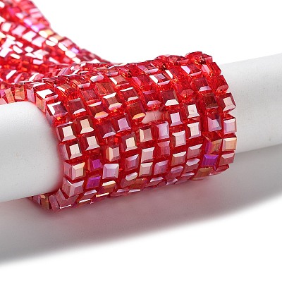 Electroplate Glass Bead Strands EGLA-J028-4x4mm-AB05-1