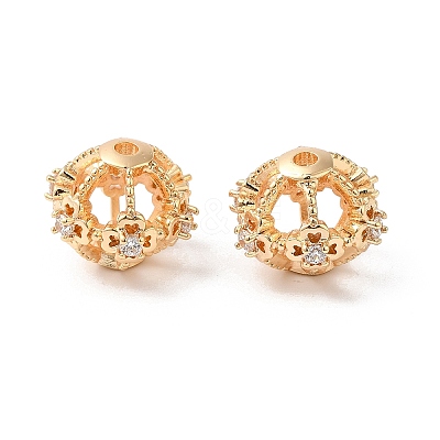 Hollow Brass Beads KK-K333-11G-1