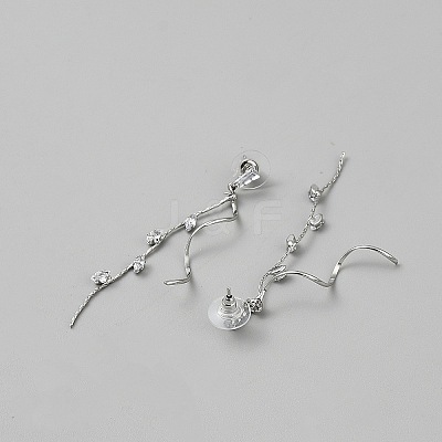 Alloy Horse Eye Dangle Stud Earrings EJEW-WH0004-191P-1