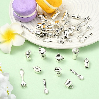 35Pcs 7 Styles Tibetan Style Zinc Alloy Charms FIND-YW0011-92-1