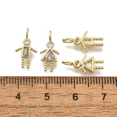 Brass Micro Pave Cubic Zirconia Pendants LS-KK-D339-02G-04-1