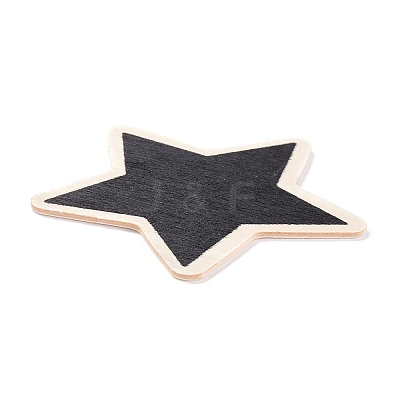 Star Wooden Mini Chalkboard Signs AJEW-M035-08-1