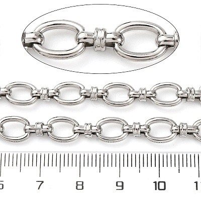 304 Stainless Steel Oval Link Chains CHS-S012-08P-1