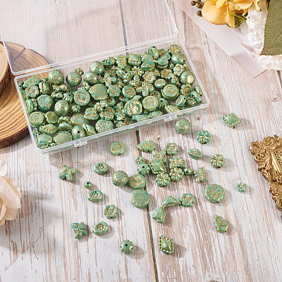 92Pcs Opaque Acrylic Beads OACR-TA0003-77-1