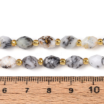 Natural Flower Opal Beads Strands G-N342-35-8x6-14-1